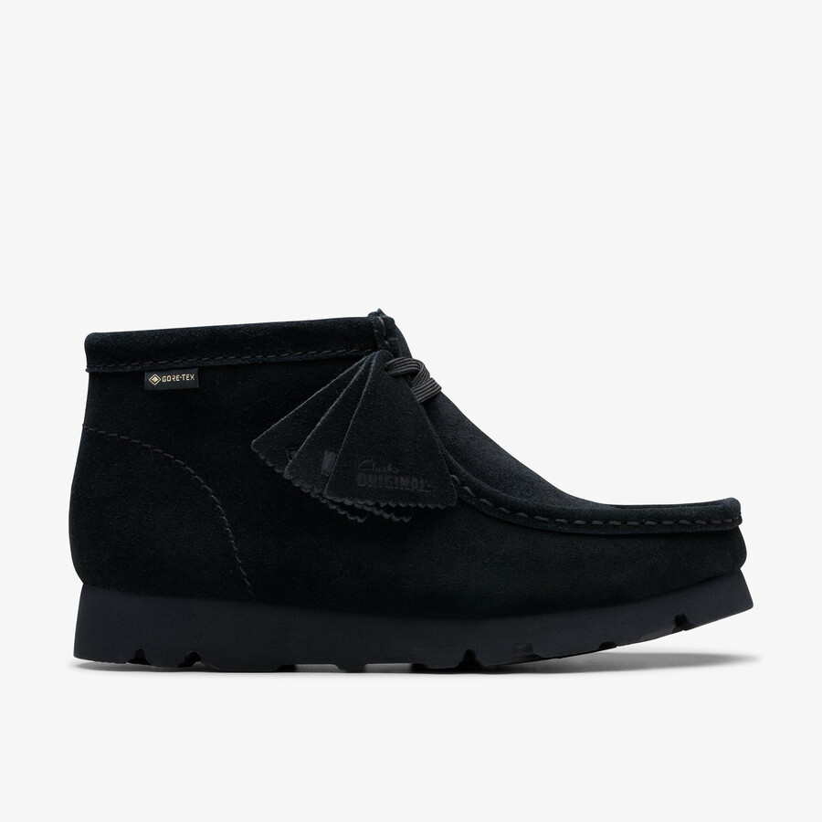 buty wallabee gore-tex - czarny zamsz